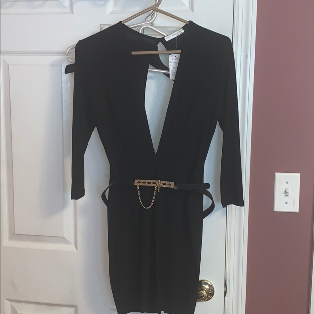 Black mini dress
